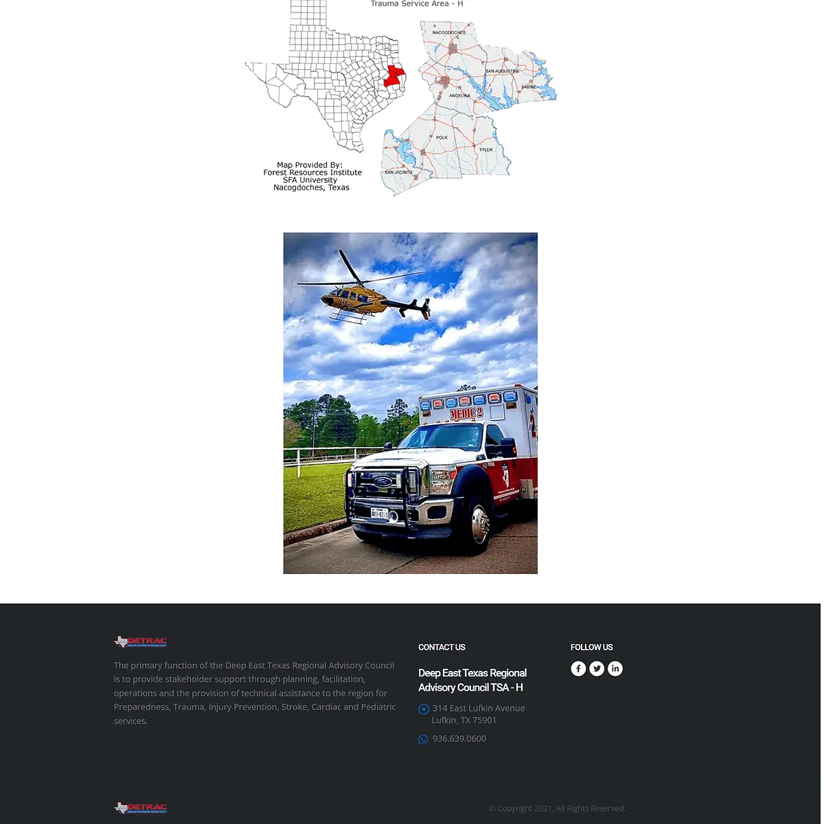 Detrac website design screenshot -