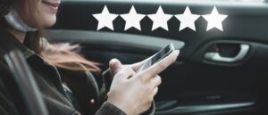 Excellence rating online concept, customer 5 stars review, positive feedback of satisfied customer