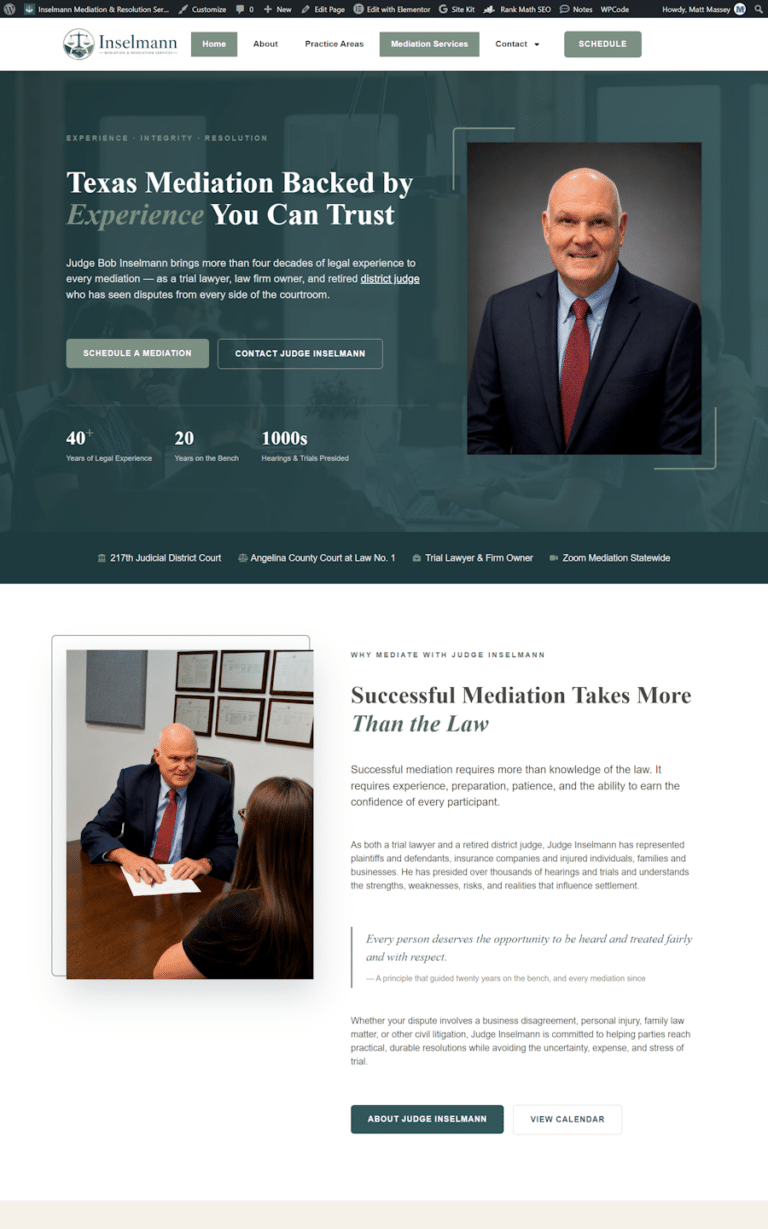 Judge Bob Inselmann Mediation & Resolution Services